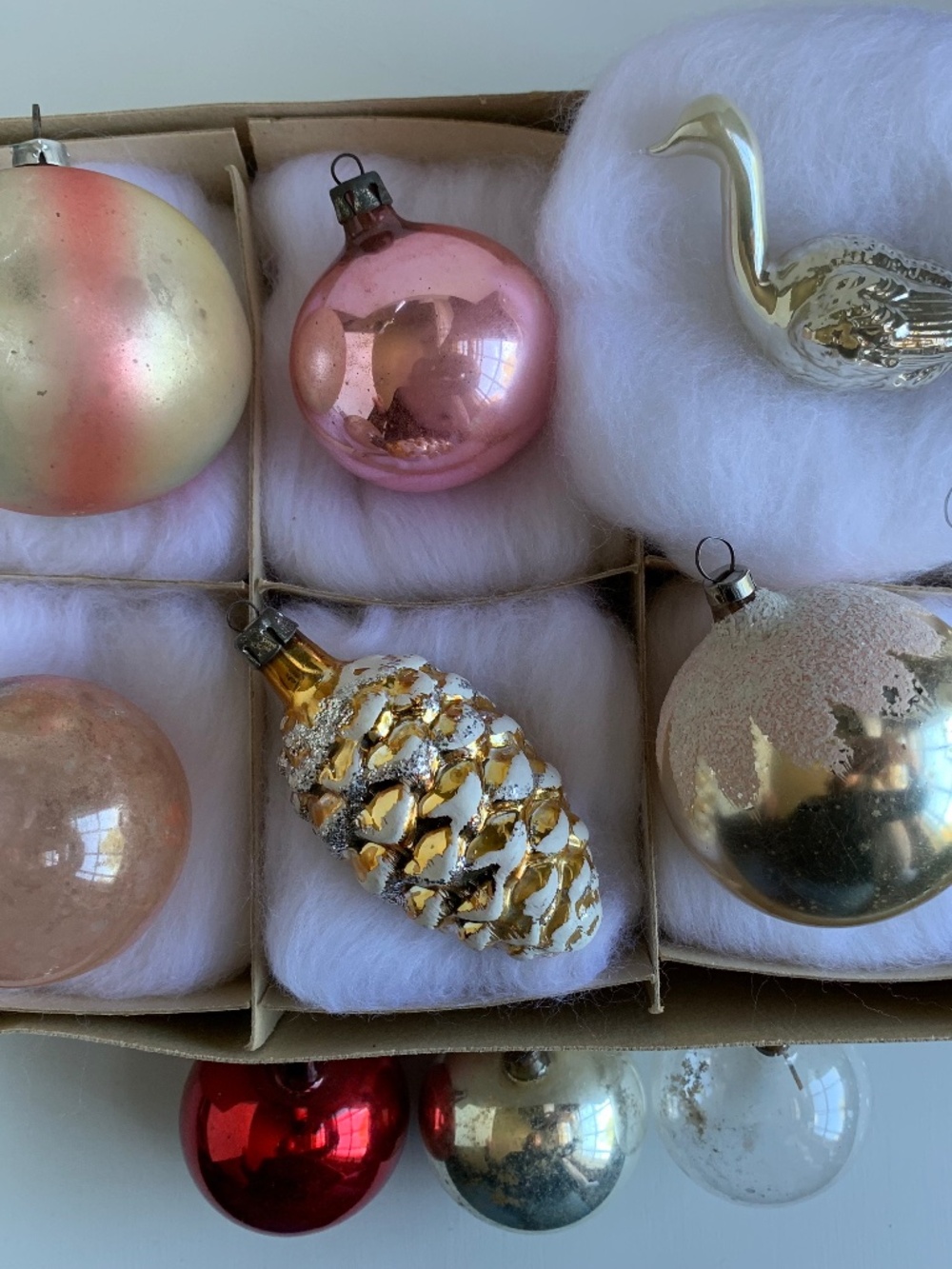 Vintage 1950s Blown Glass Christmas Ornaments MCM Germany Poland Czech